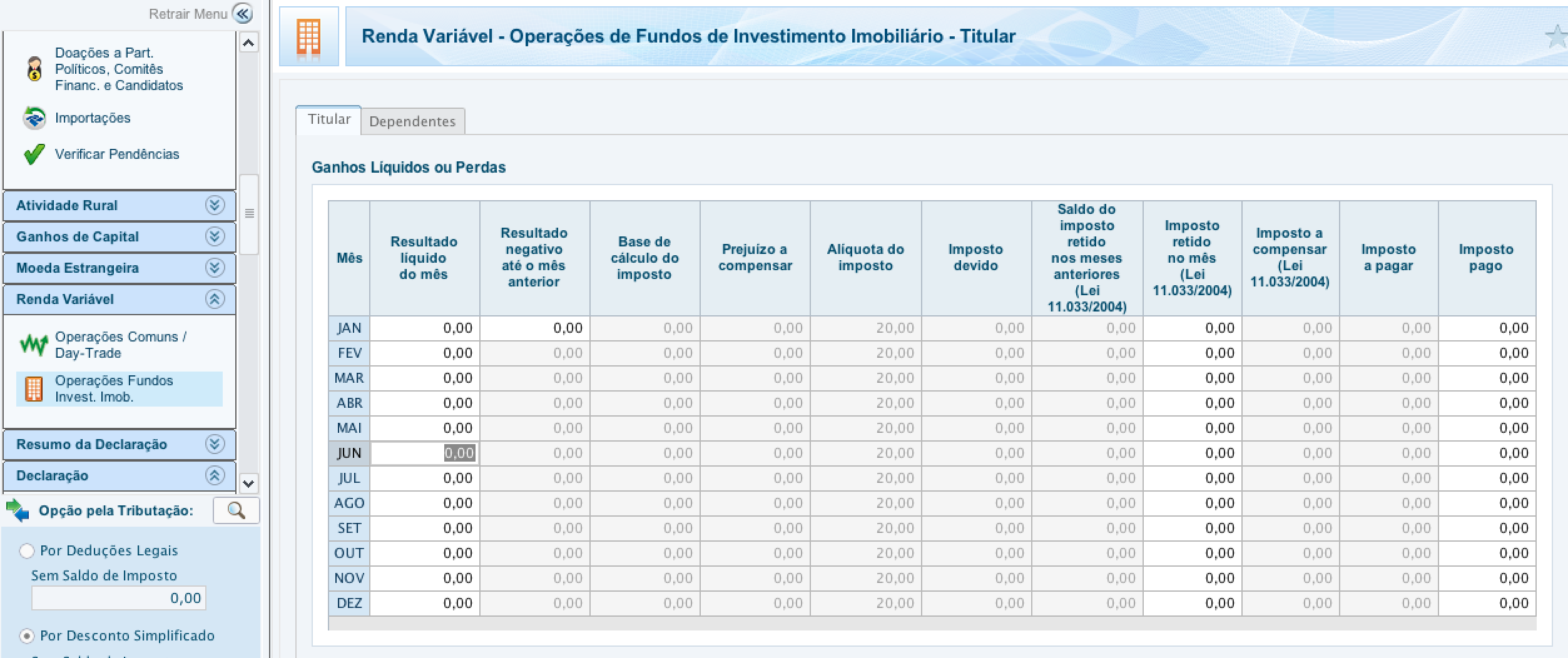 declaracao fundos imobiliarios imposto de renda