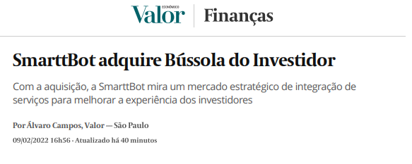 Print da notícia da revista Valor Econômico